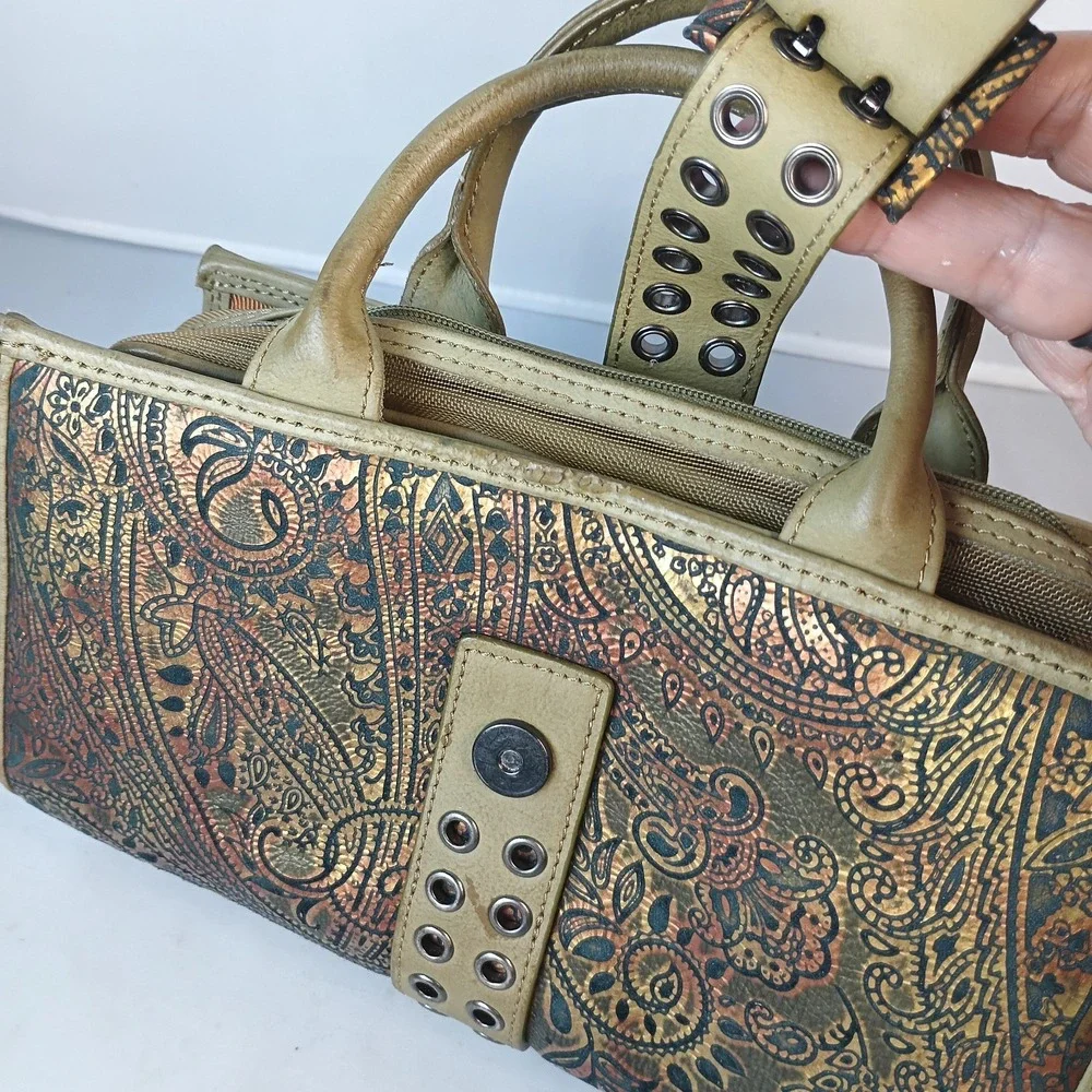 Vintage Y2K Isabella Fiore Multi Purpose Cosmetic Makeup Bag Floral Paysley